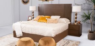 Recámara King Size Beluga Nogal 3 Piezas