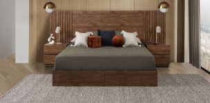 Recámara King Size Giannis Café 3 Piezas