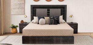 Recámara King Size Cairo Plus Gris 3 Piezas