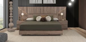 Recámara King Size Eslovenia Café Nogal 3 Piezas