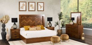 Recámara King Size Singapur Café 5 Piezas