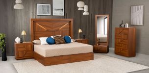 Recámara King Size Varsovia Café 5 Piezas