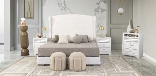 Recámara King Size Perla Plus Blanco 3 Piezas