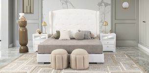 Recámara King Size Perla Plus Blanco 3 Piezas