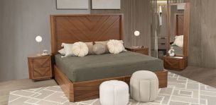 Recámara King Size Vitto Café 4 Piezas