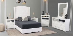 Recámara Matrimonial Perla Plus Blanco 5 Piezas