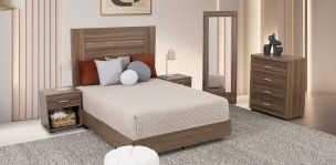 Recámara Matrimonial Rosetta Café 5 Piezas