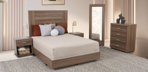 Recámara Matrimonial Rosetta Café 5 Piezas