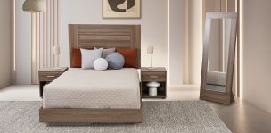 Recámara Matrimonial Rosetta Café 4 Piezas