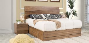 Recámara King Size Kala Nogal 3 Piezas