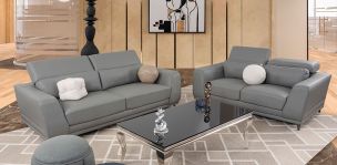 Sala Piel Lecce Gris