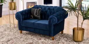 Sofá 2 Plazas Alessandra Azul