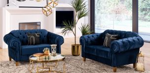 Sala Alessandra Azul 2 Piezas