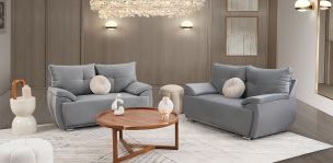 Sala Cartagena Soft Gris Oxford 2 Piezas