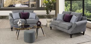 Sala James Dark Grey 2 Piezas