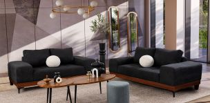 Sala Maya Negro 2 Piezas