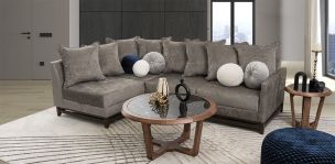 Sala Modular Izquierda Adelei Gris Charcoal