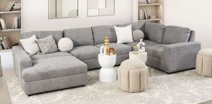 Sala Elite Gris Claro 4 Piezas