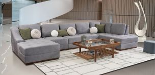 Sala Tifany Plus Gris Acero 4 Piezas