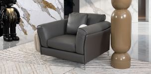 Sillón Piel Kenai CL Gris (Boal)
