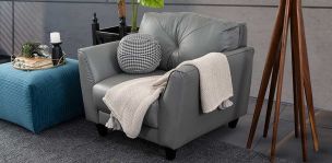 Sillón Piel Match Paris Gris