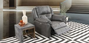 Sillón Con Reclinable Eléctrico Prescot Air Gris