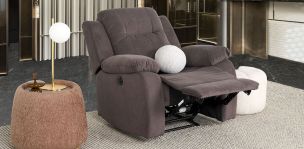 Sillón Reclinable Eléctrico Lur Plus Café 