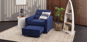 Sillón Con Reclinable Fontana Azul