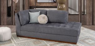 Sofá 3 Plazas Brazo Derecho Tifany Plus Gris Smoke