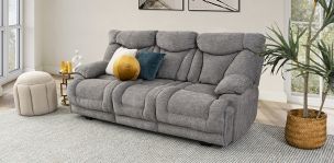 Sofá 3 Plazas Kralice Leonore Gris