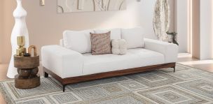 Sofá 3 Plazas Maya Blanco 