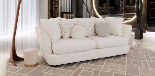 Sofá 3 Plazas Opulent Blanco