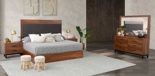 Recámara King Size Contempo Café Parota 5 Piezas