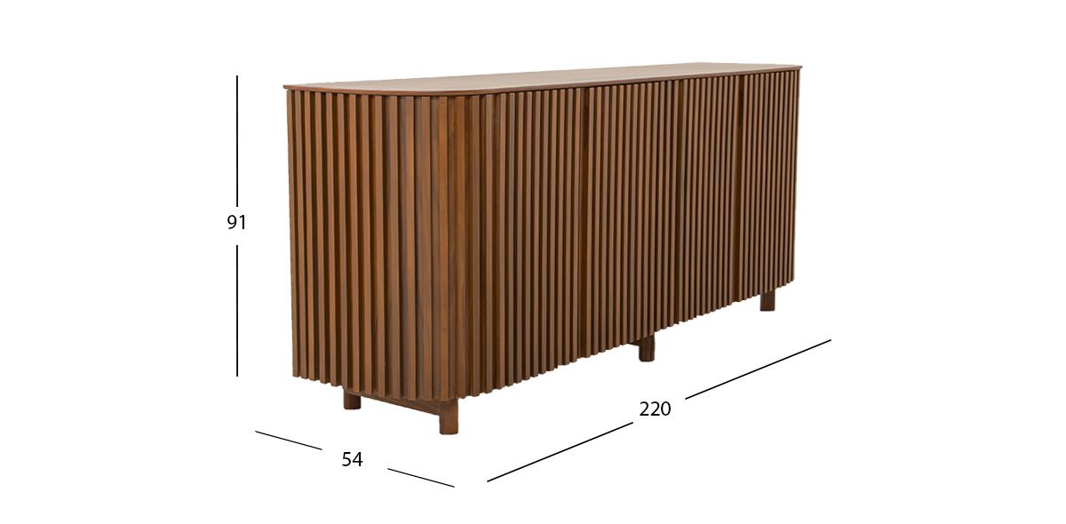 Aparador 220 Cm Lynnea Café 