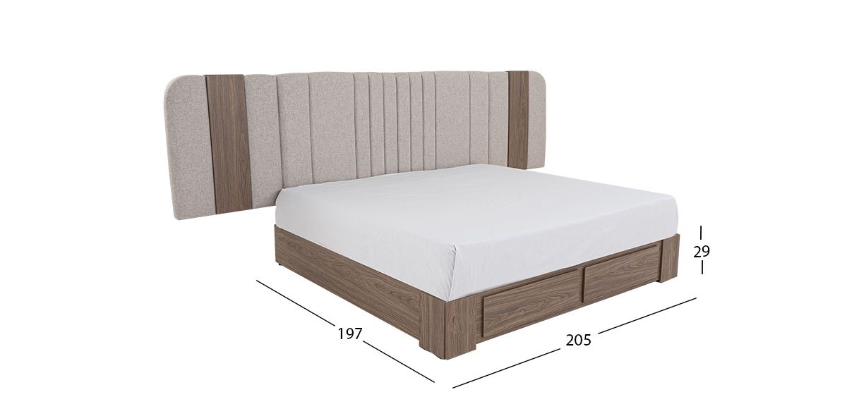 Base De Cama Con Cajones Padma CL Café