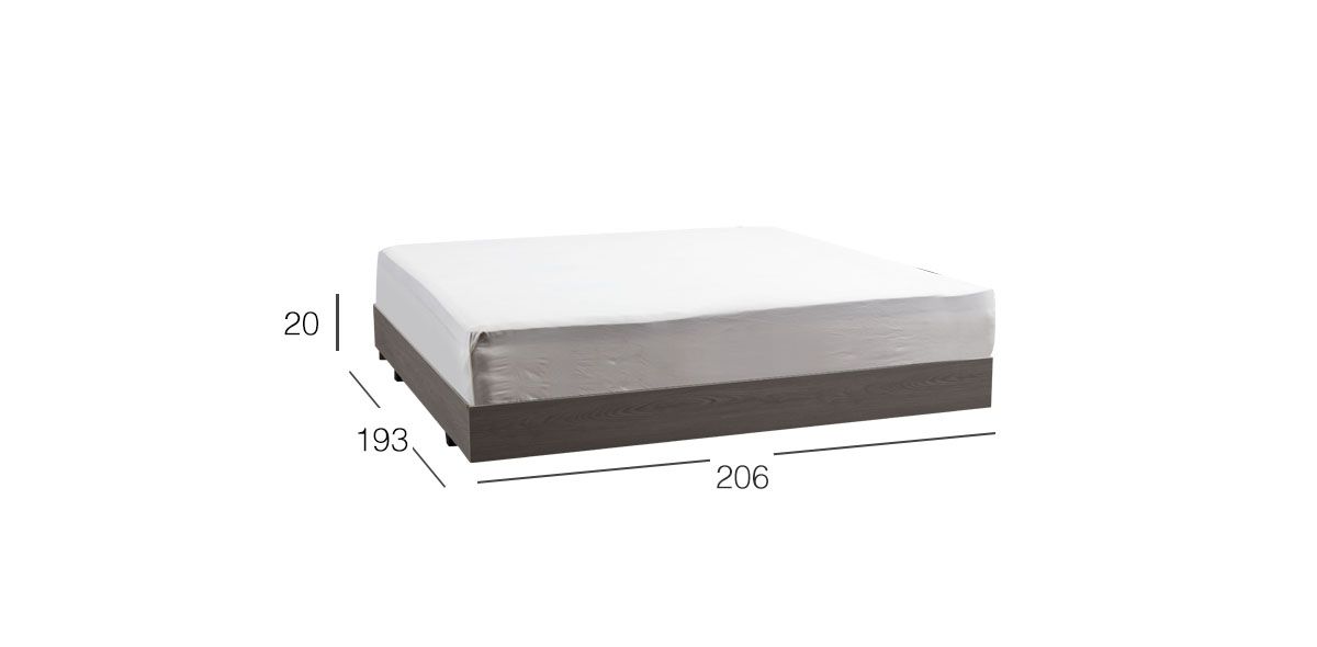 Base De Cama King Size Marbella Gris