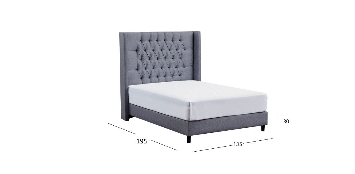 Base De Cama Matrimonial Estela HS Gris