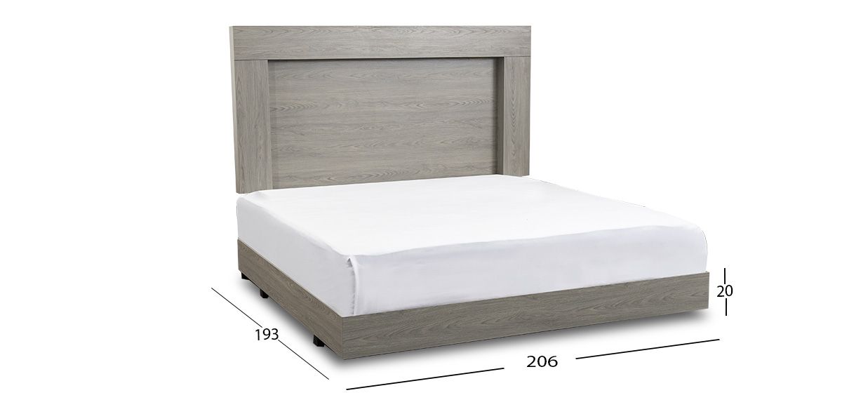 Base De Cama King Size Marbella Gris