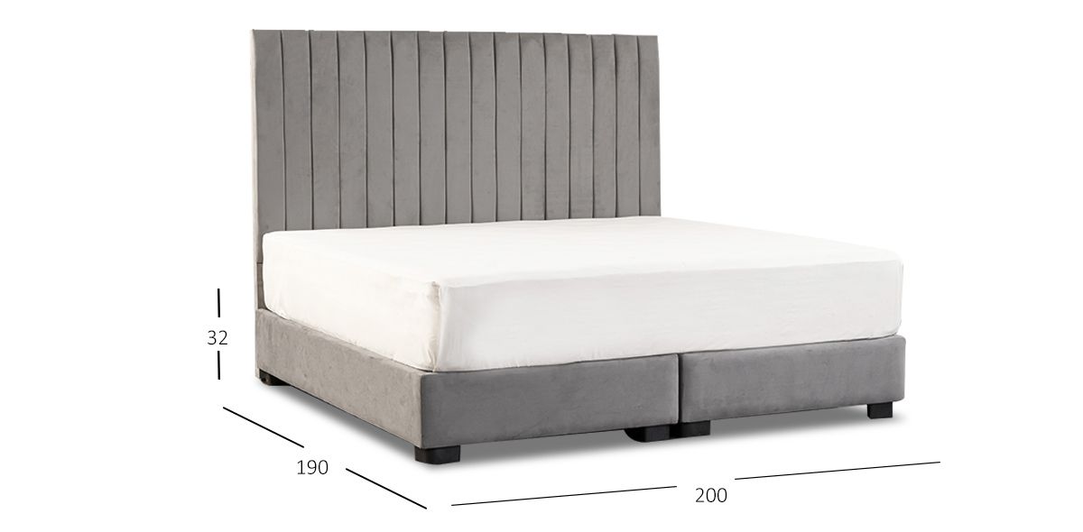 Base De Cama King Size Megan Gris