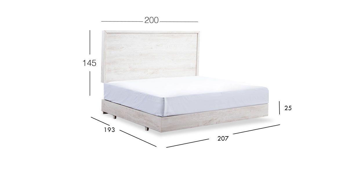 Cama King Size Haití Blanco