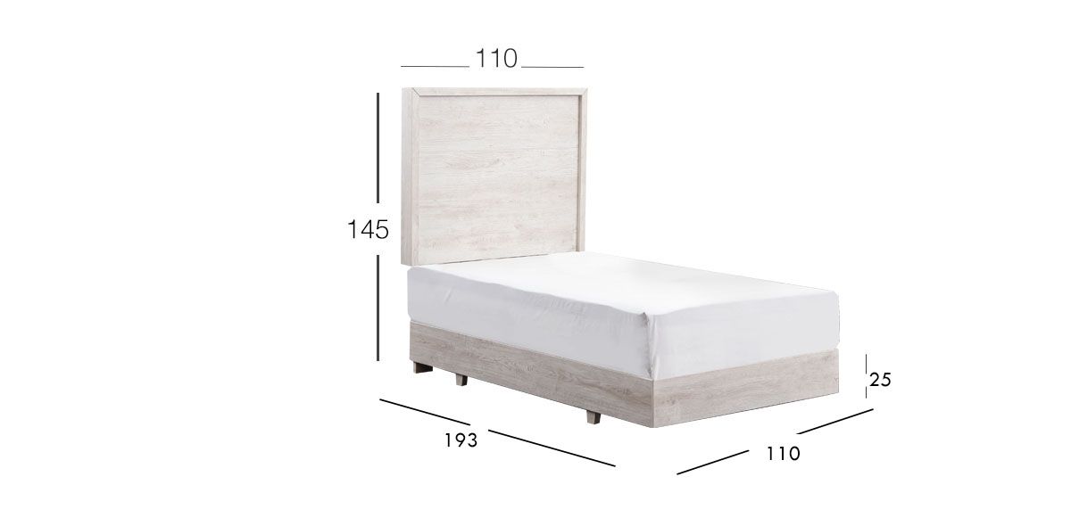 Cama Individual Haití Blanco