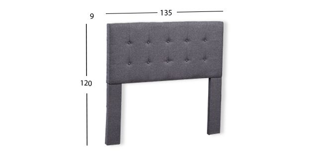 Cabecera Matrimonial Anfield Gris Oxford