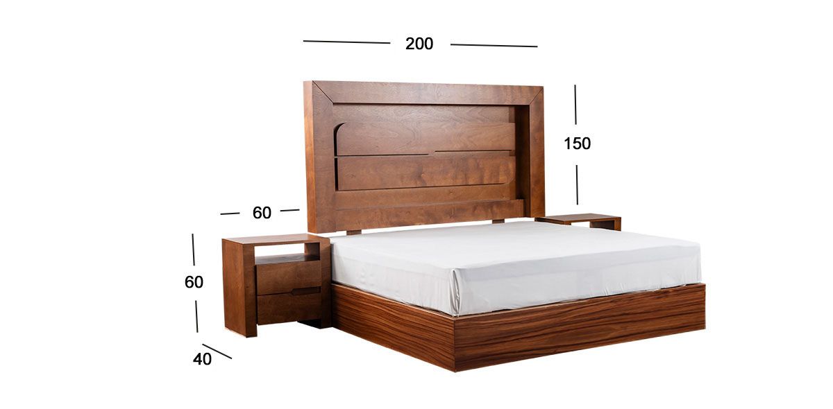 Recámara King Size Cindy Nogal 3 Piezas