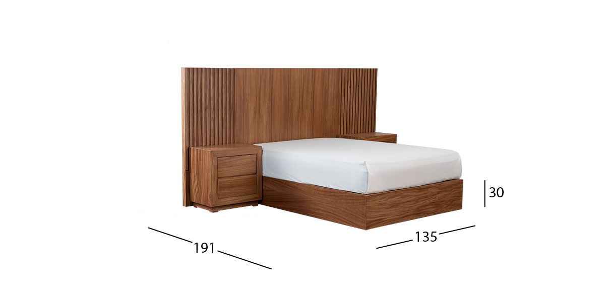 Base de Cama Matrimonial Citara Café