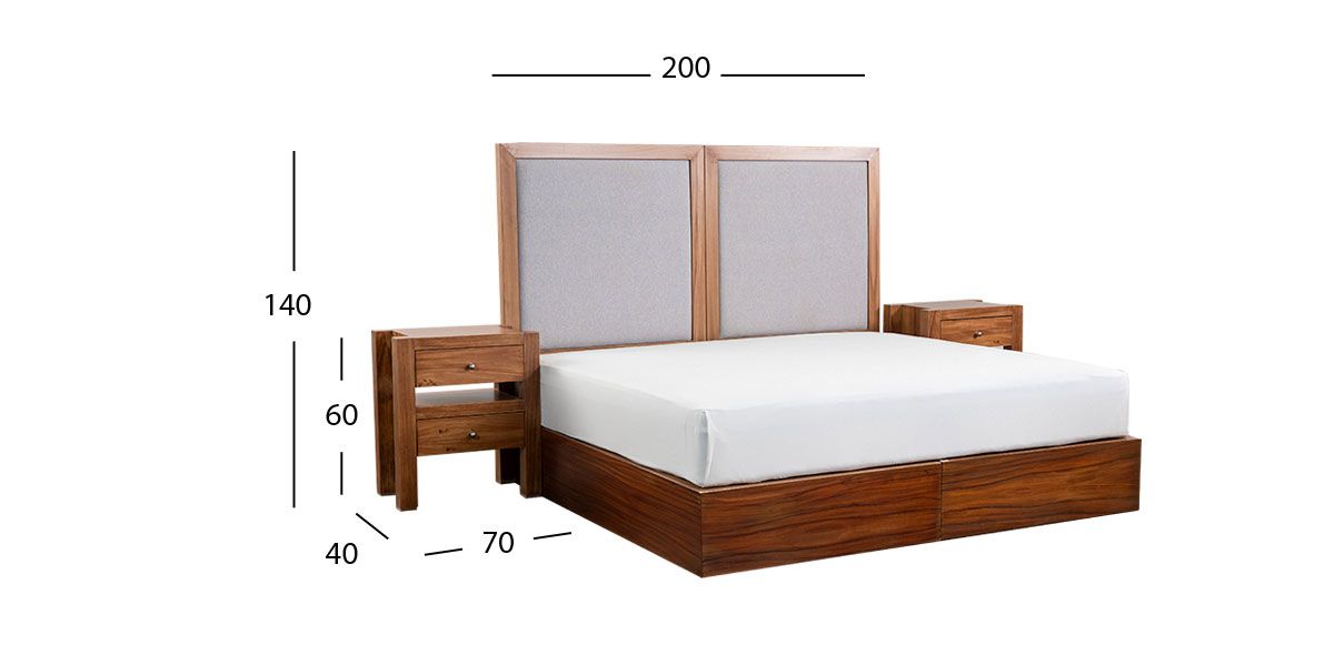 Recámara King Size Urban Café 3 Piezas 