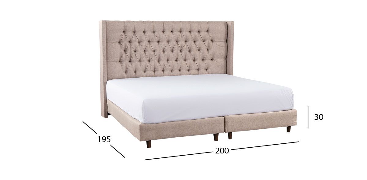 Base De Cama King Size Estela Beige