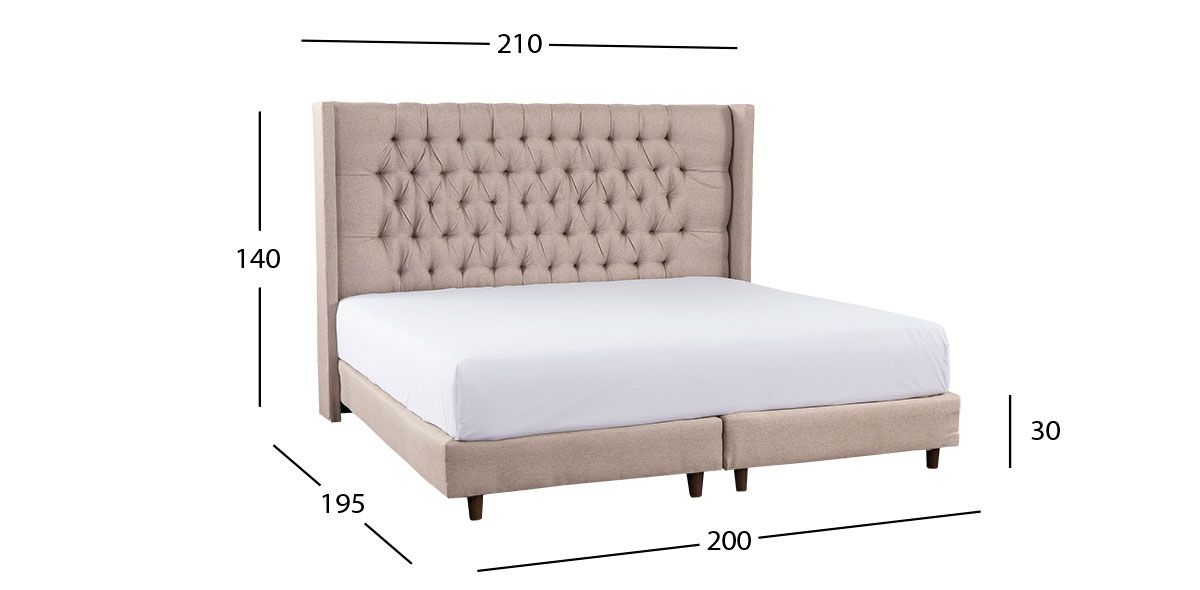 Cama King Size Estela Beige
