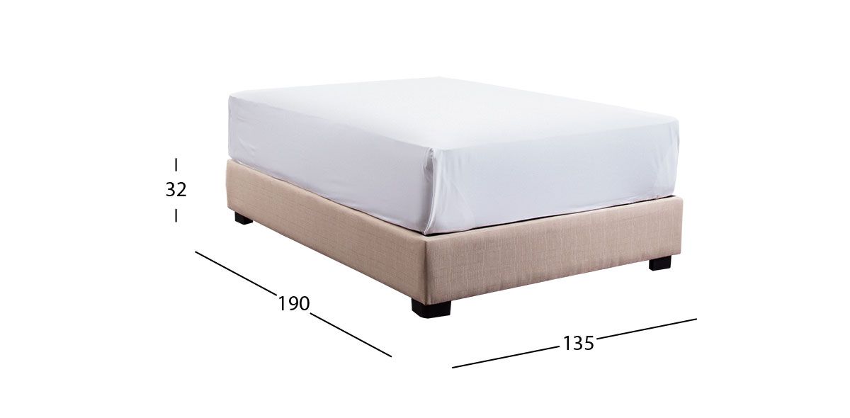 Base De Cama Matrimonial Gianna Beige