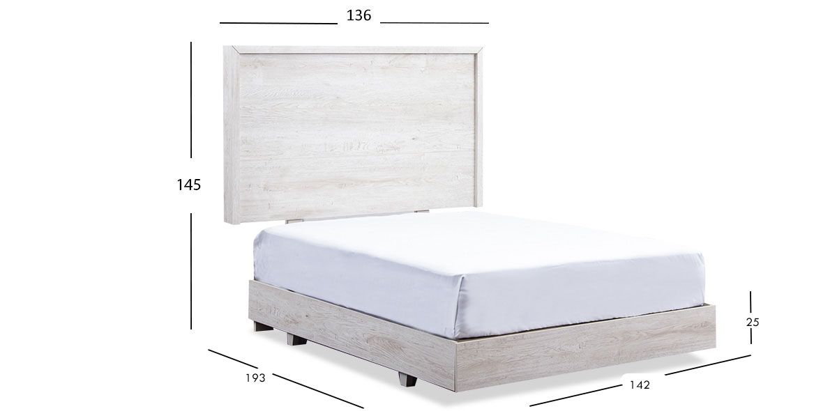 Cama Matrimonial Haití Blanco