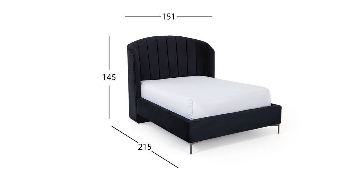 Cama Matrimonial Anika Negro